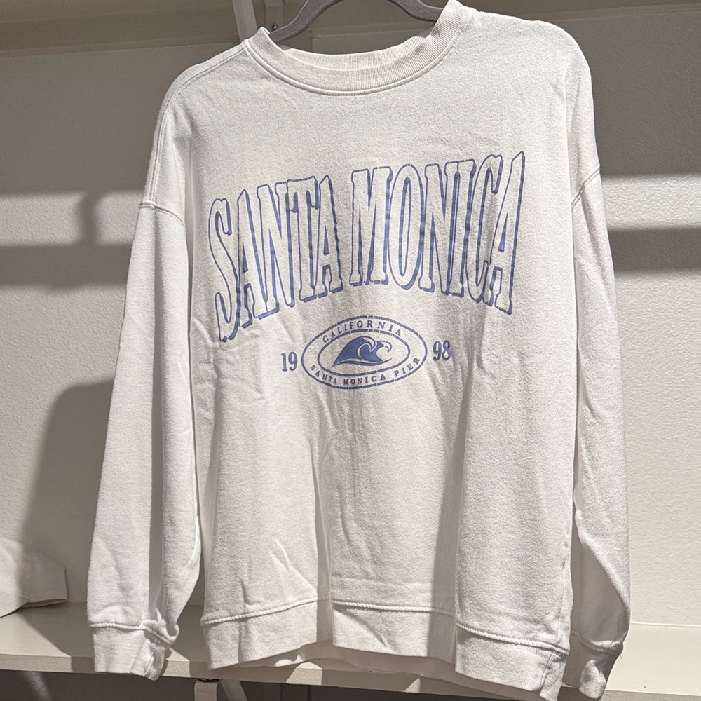 Garage White and Blue Santa Monica Sweatshirt